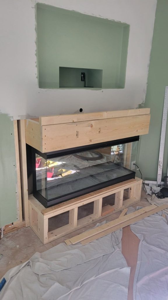 Fireplace surround construction