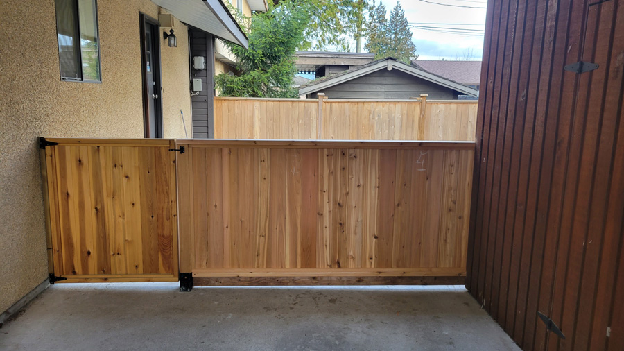 Wood fence
