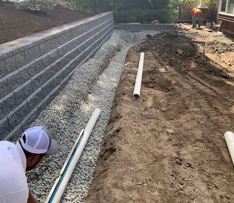 Backyard irrigation installation