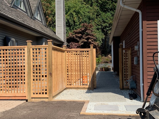 Backyard fencing