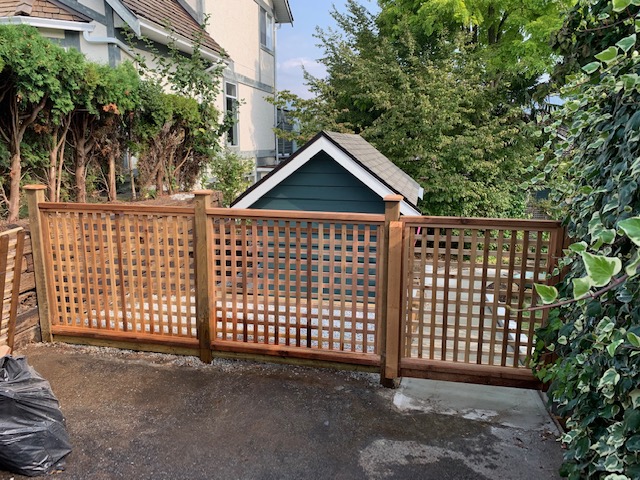 Wood fencing