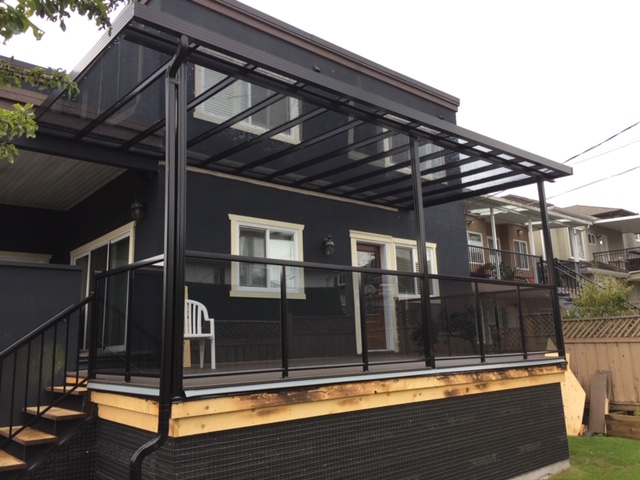 Backyard deck construction