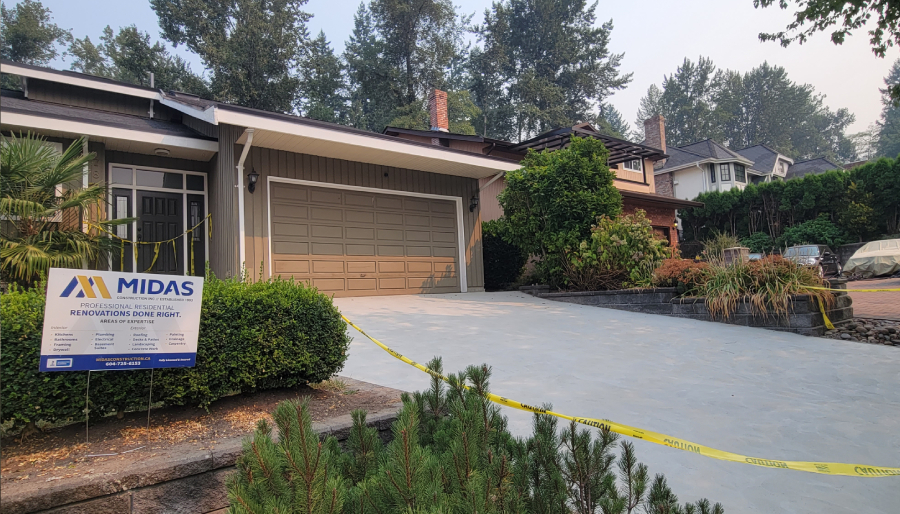brand new concrete driveway