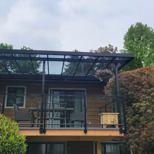 Backyard deck construction