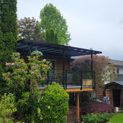 Backyard deck construction